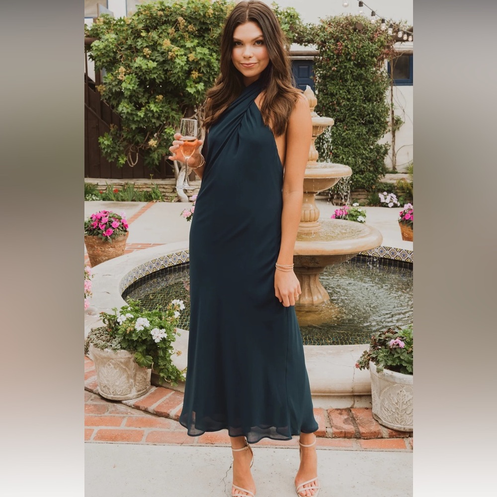 Show Me Your MuMu Emerald Jasmine Midi Dress